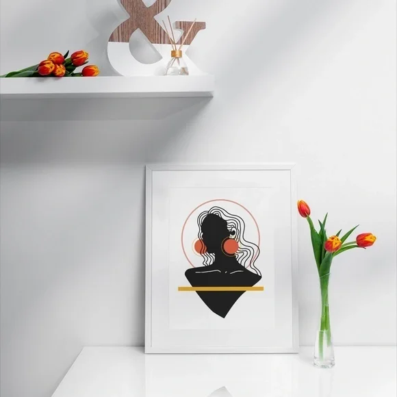 Modern Abstract Woman Wall Art Print Unframed - Picture 9 of 10